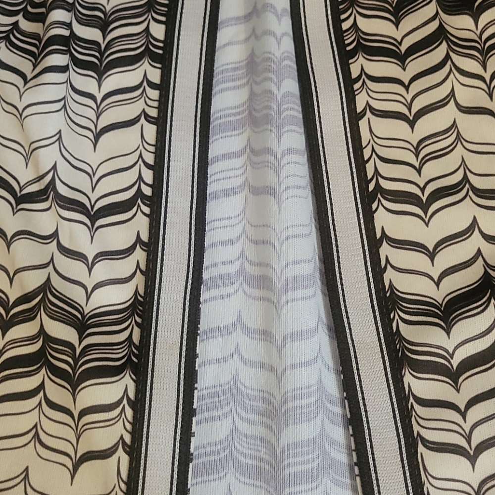 Vintage 70s Abstract Print Open Front Blouse M - image 6